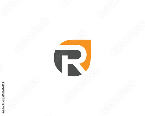 Letter R abstract logo icon design template elements vector.