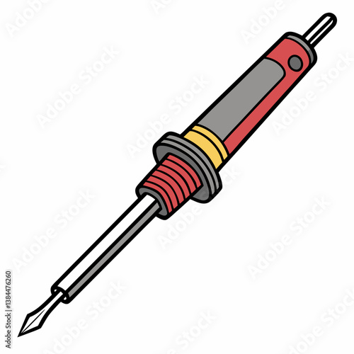 vector illustration of a soldering iron 