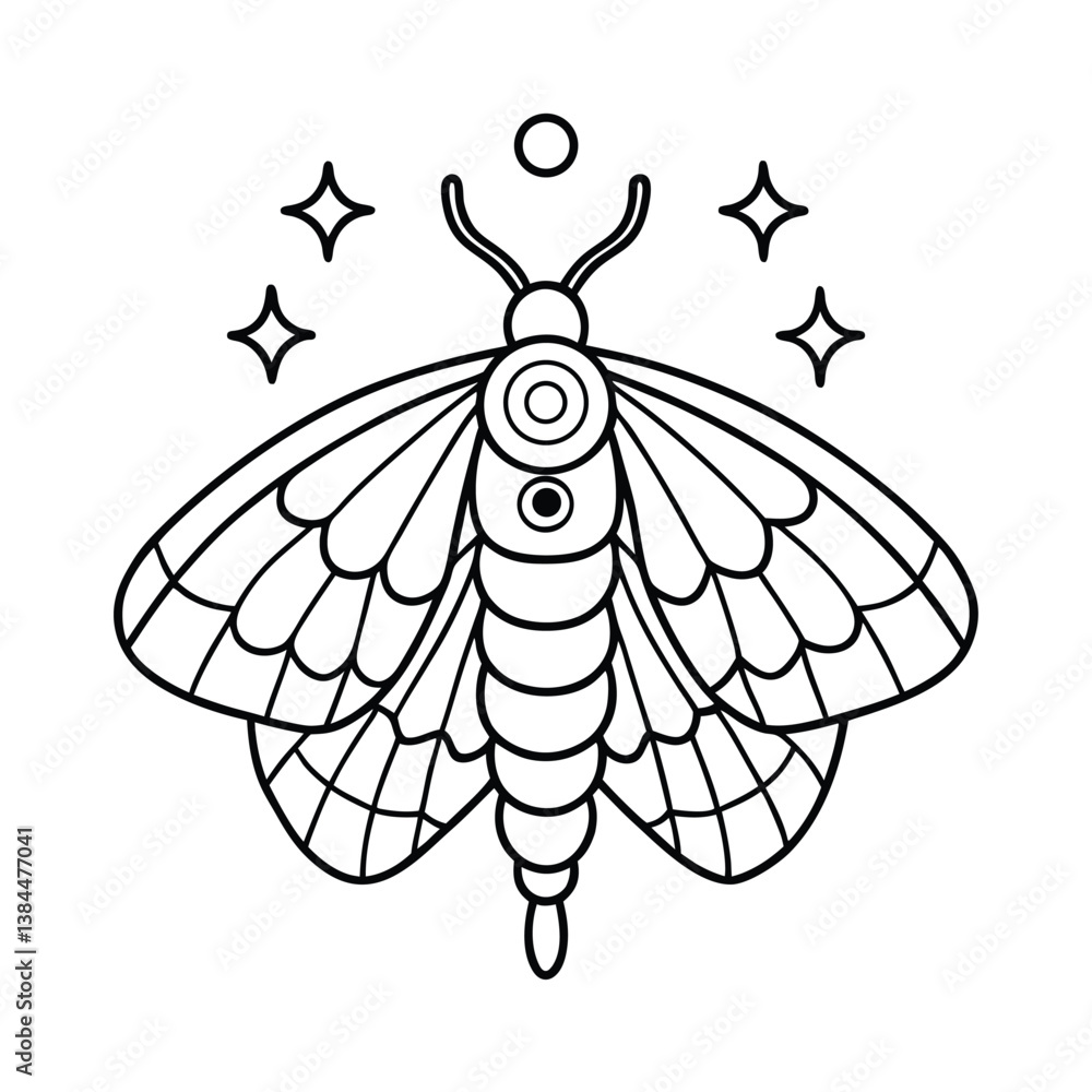 Fototapeta premium Abstract butterfly vector illustration insect with decorative wings design