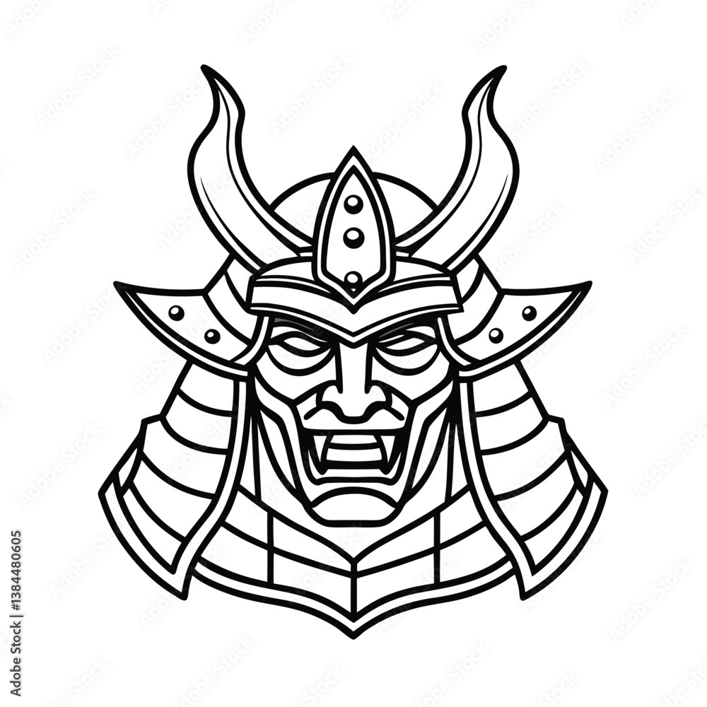 Fototapeta premium vector illustration of a tribal mask