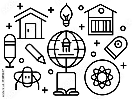 house icons set
