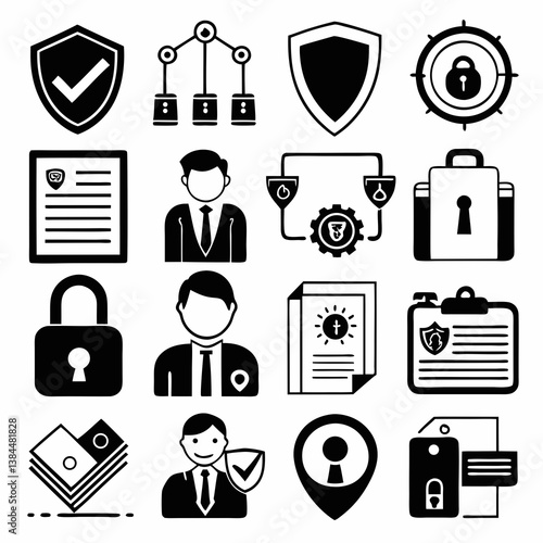 set of business icons