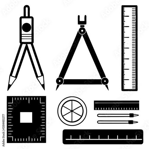 vector illustration of a compass