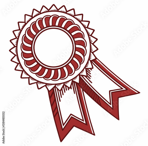 vector award ribbon rosette
