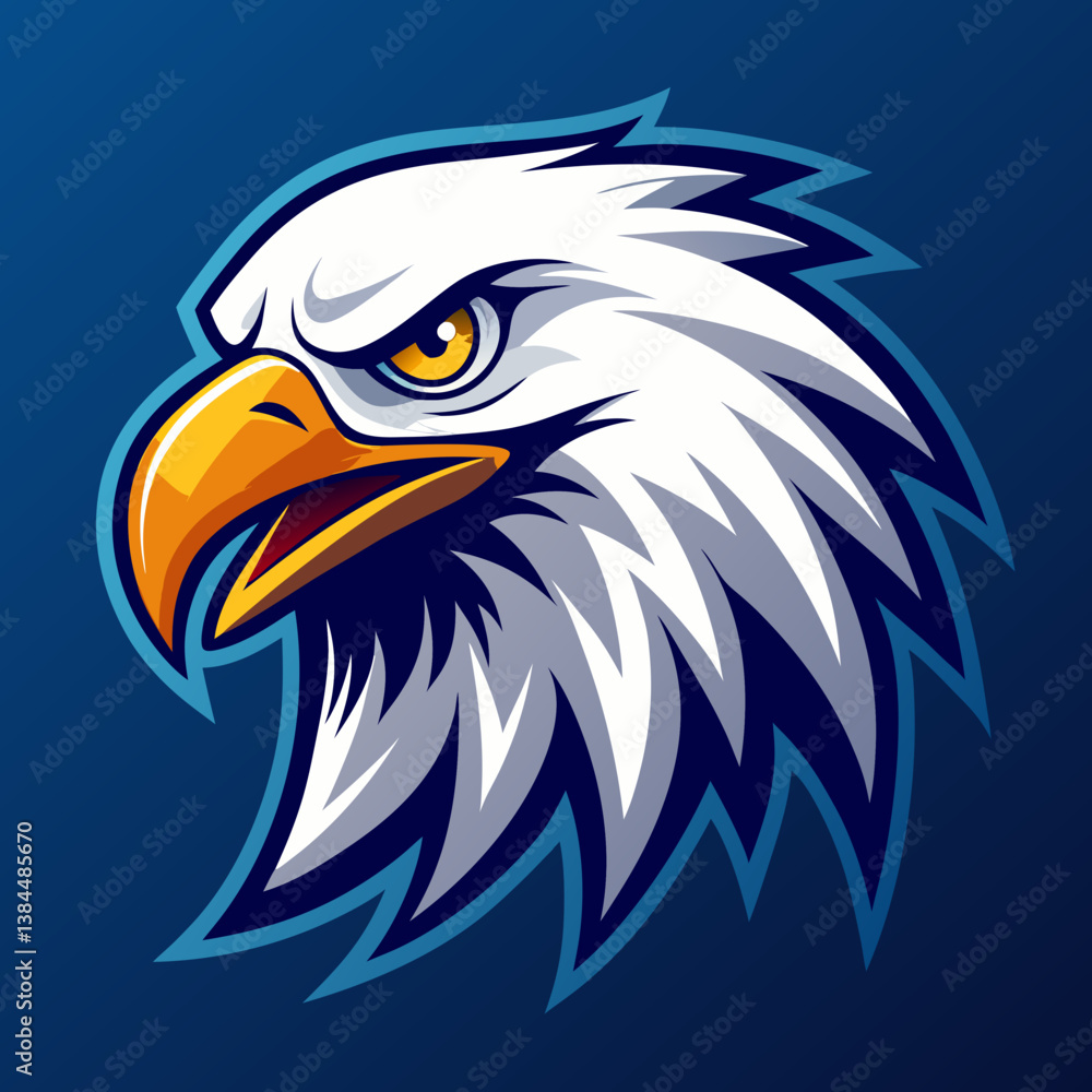 Fototapeta premium american bald eagle head vector