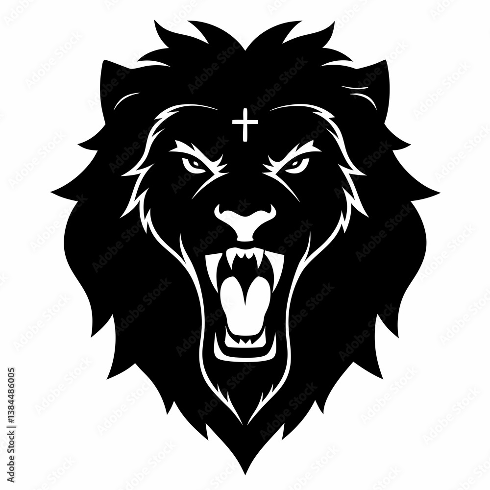 Obraz premium lion head vector