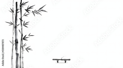 silhouette of bamboo