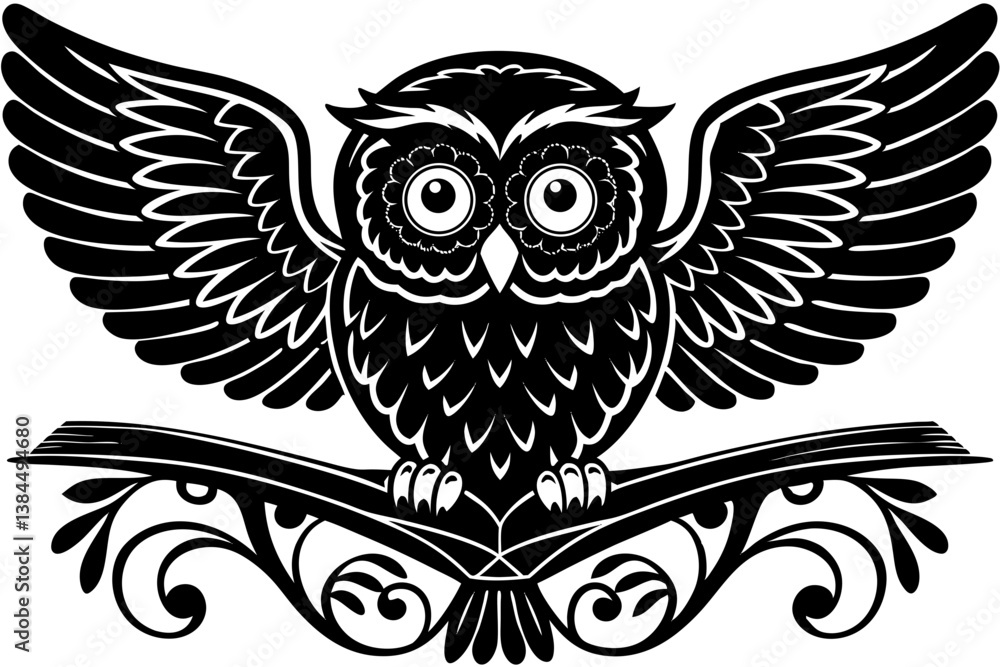 Fototapeta premium owl on a white background