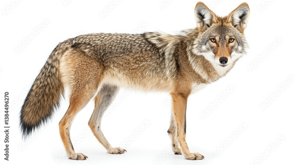 Naklejka premium Coyote isolated on white background