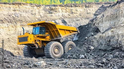 Mining truck in open pit