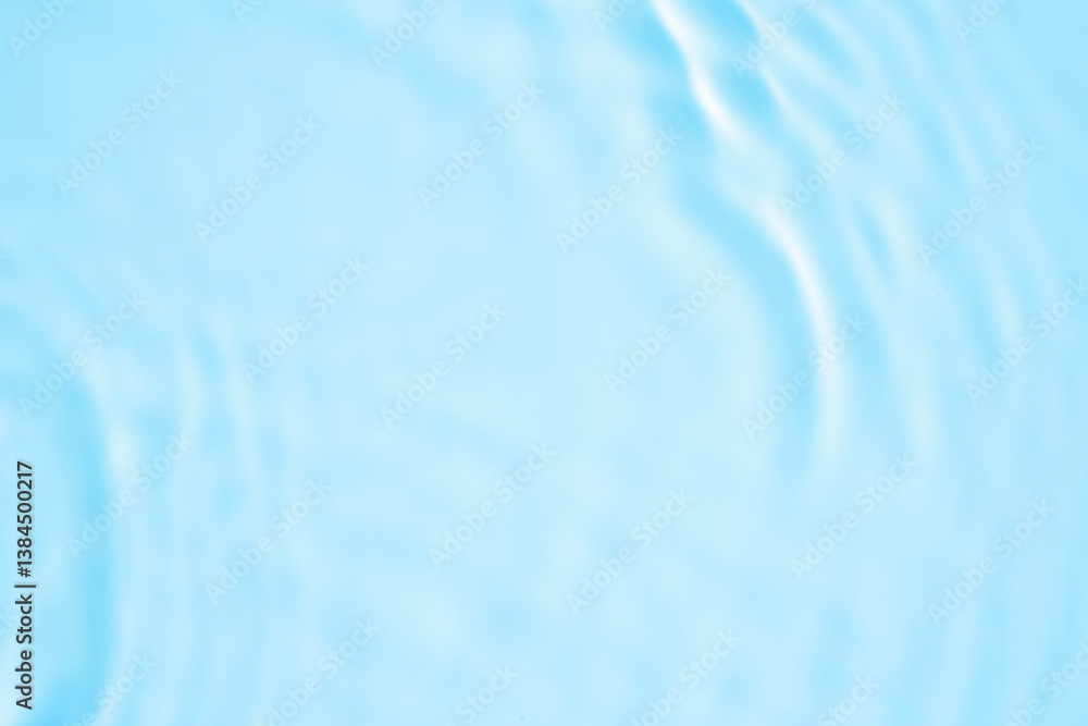 Obraz premium Abstract transparent water shadow surface texture natural ripple on blue background