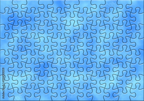 Jigsaw blue puzzle background  image stock illustration.