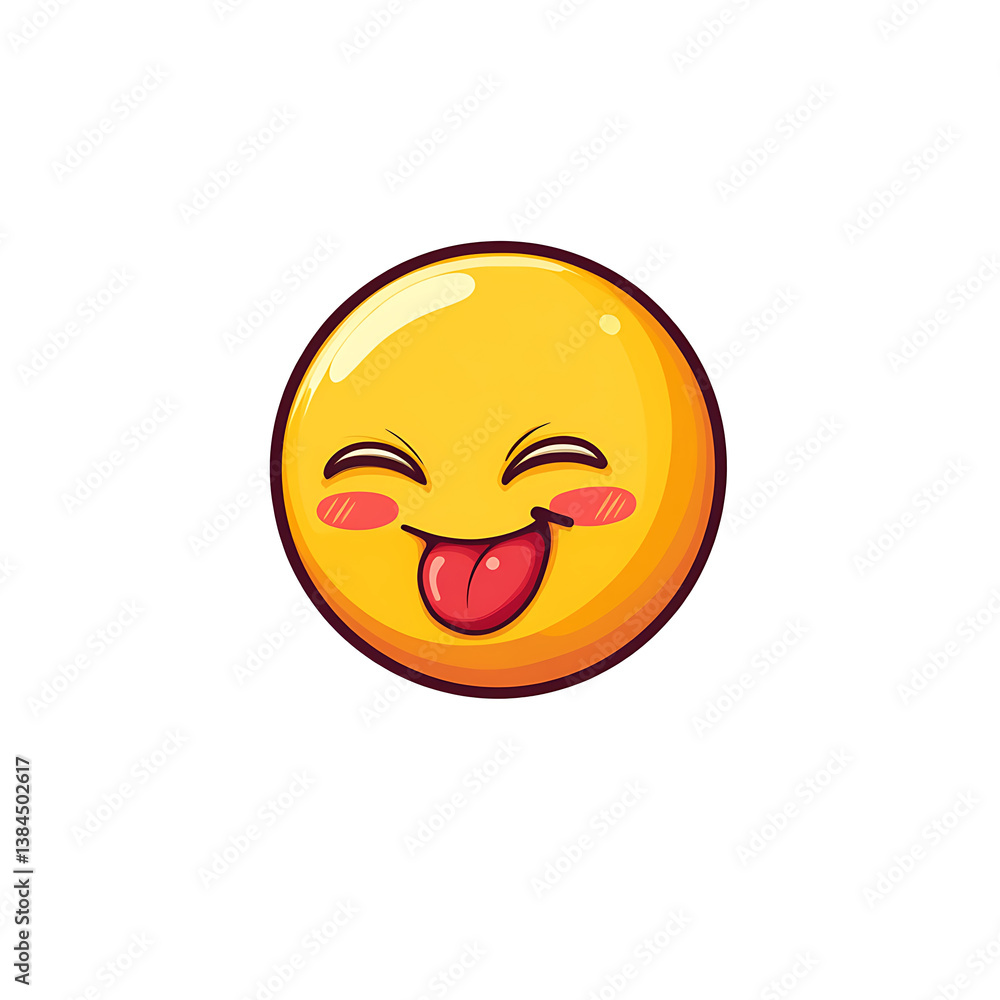 Winking Face with Tongue Out Emoji on transparent Background Winking Face with Tongue Out Emoji on transparent Background