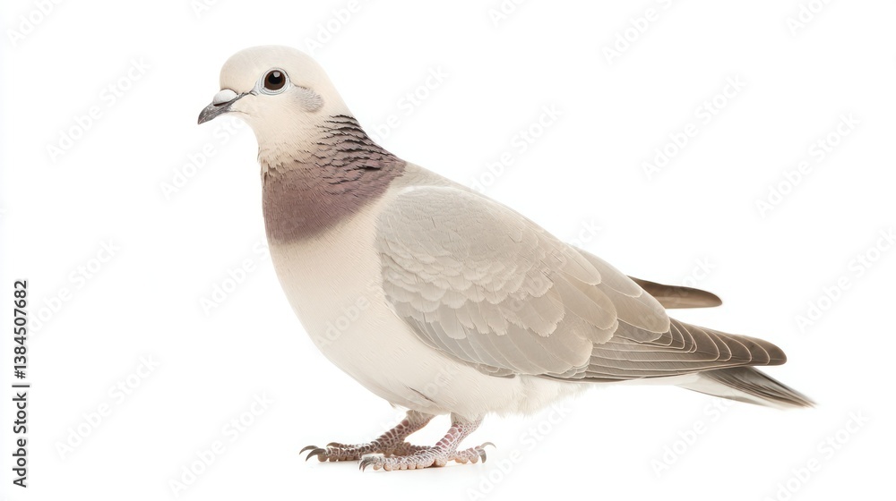 Obraz premium Eurasian Collared Dove isolated on white background