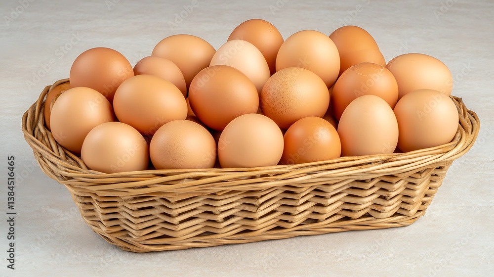 A Basket Full of Fresh Brown Eggs A Basket Full of Fresh Brown Eggs