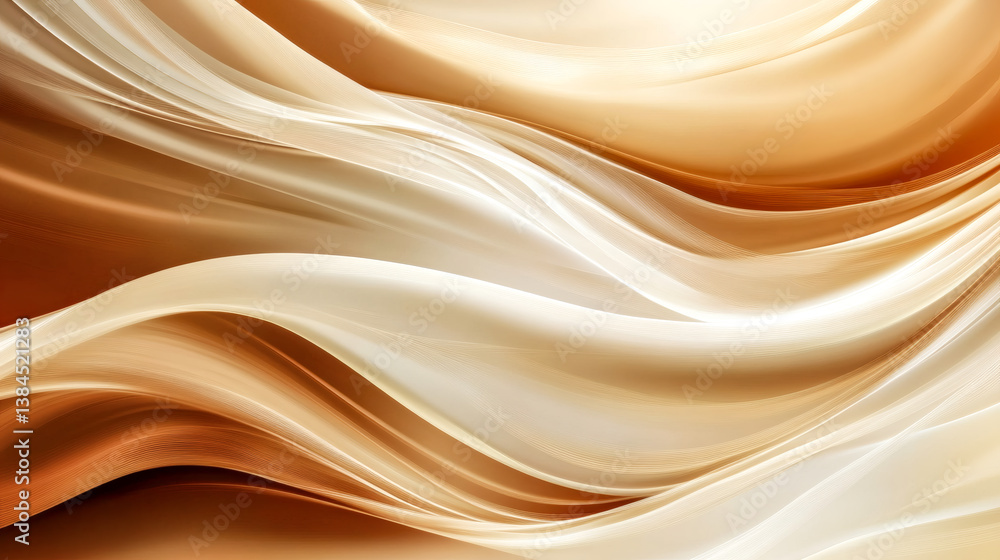 Obraz premium Abstract Brown and Beige Waves.