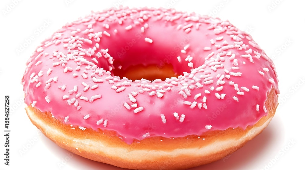 A Delicious Pink Donut with Sprinkles A Delicious Pink Donut with Sprinkles
