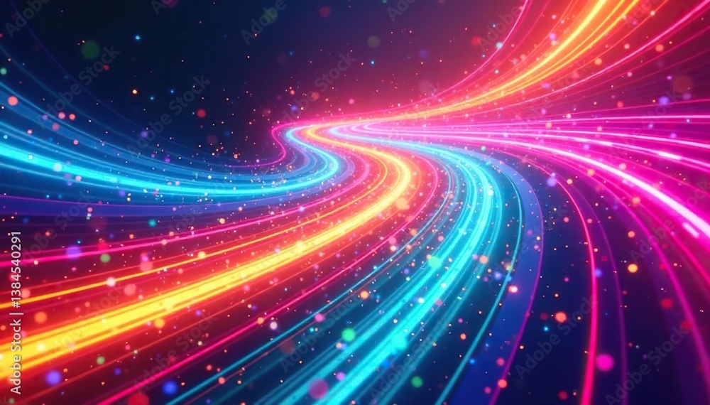 Obraz premium Abstract swirling colors forming a vibrant race track , rapid, texture, art