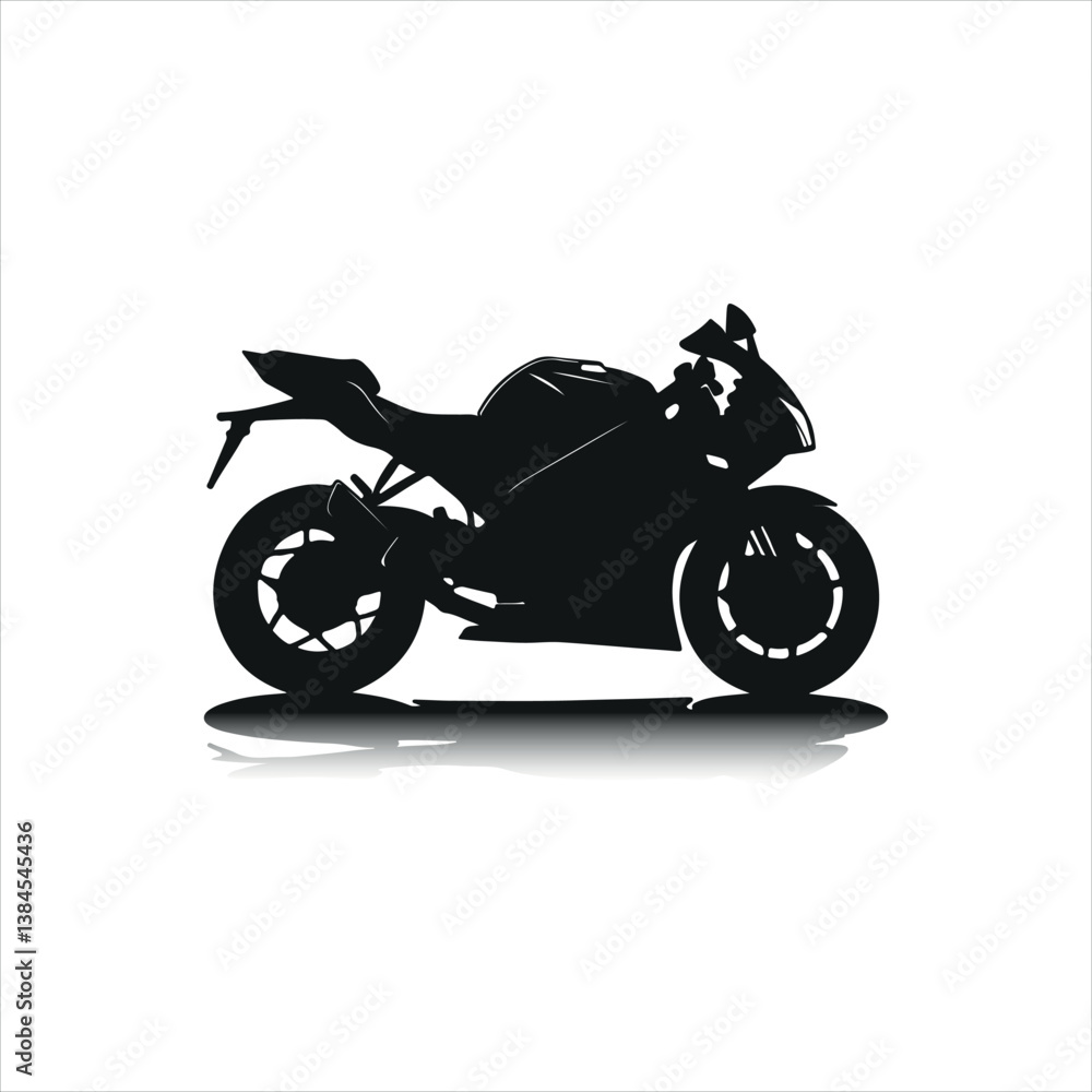 Obraz premium Sport Motorcycle Silhouette