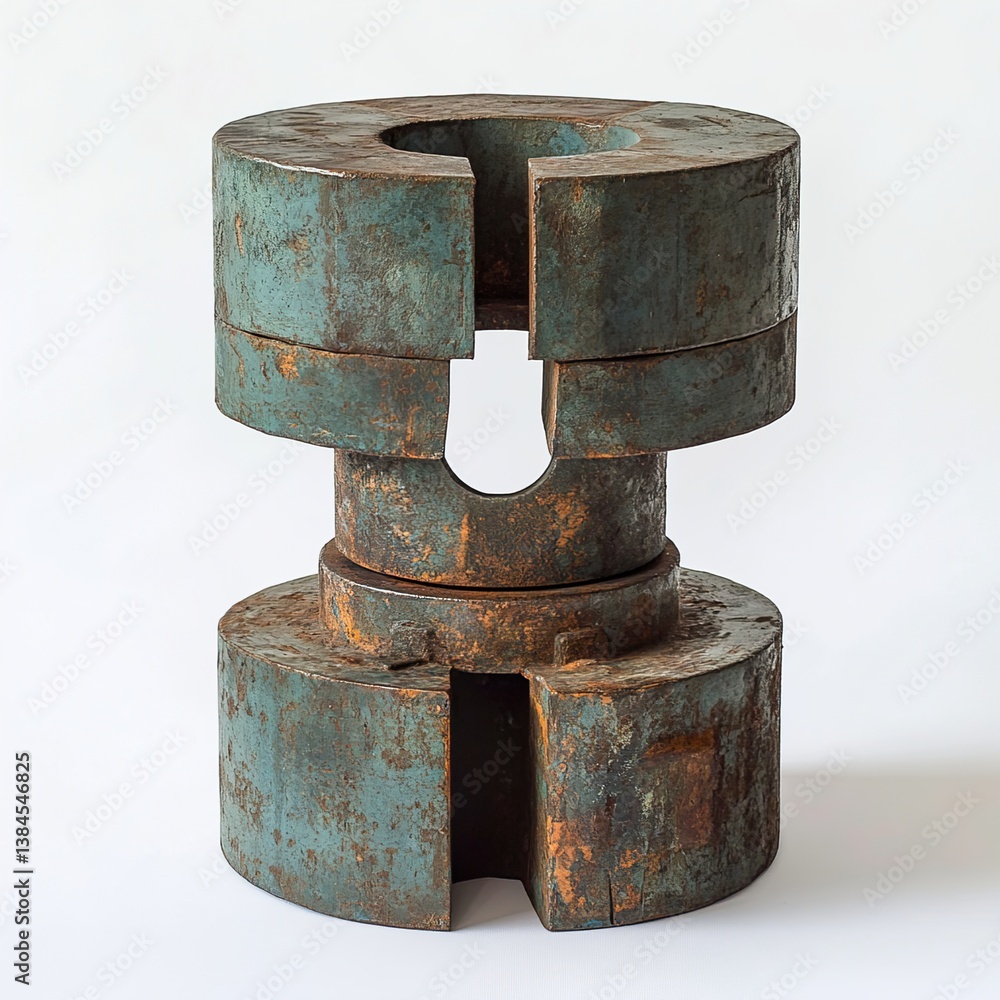 Rustic Industrial Metal Sculpture: Abstract Art Rustic Industrial Metal Sculpture: Abstract Art