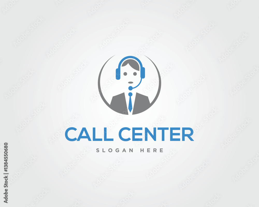 Customer Support, Call Center Logo Design Inspiration Vector Template Customer Support, Call Center Logo Design Inspiration Vector Template