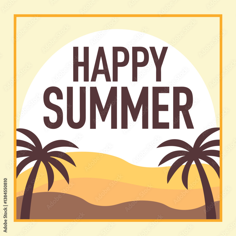 Obraz premium Summer vibes vector illustration. 