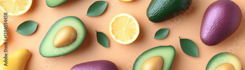 Fresh plant based recipes featuring avocados and lemons create delightful culinary experience
