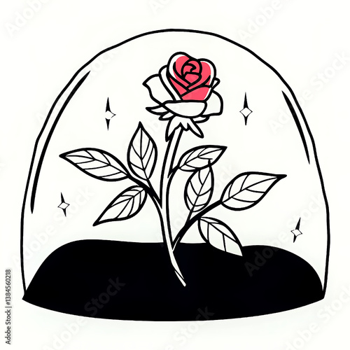 vector illustration of rose