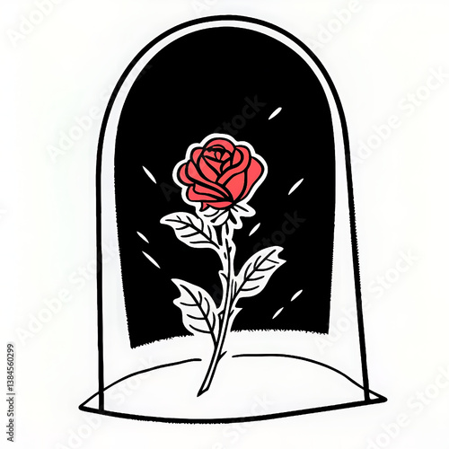 vector illustration of a rose