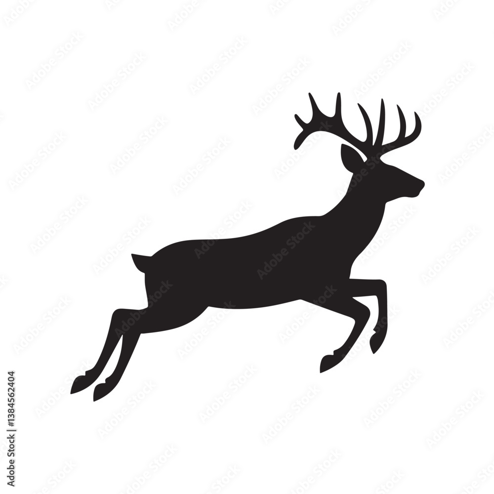 Fototapeta premium Deer Logo Design, Deer Head Logo Design Vector