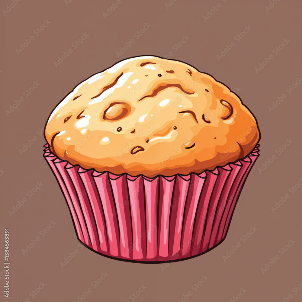 Cute Cartoon Muffins Vector Illustration isolated Cute Cartoon Muffins Vector Illustration isolated
