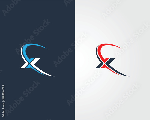 Alphabet X Letter Initial Logo Design Vector Template.