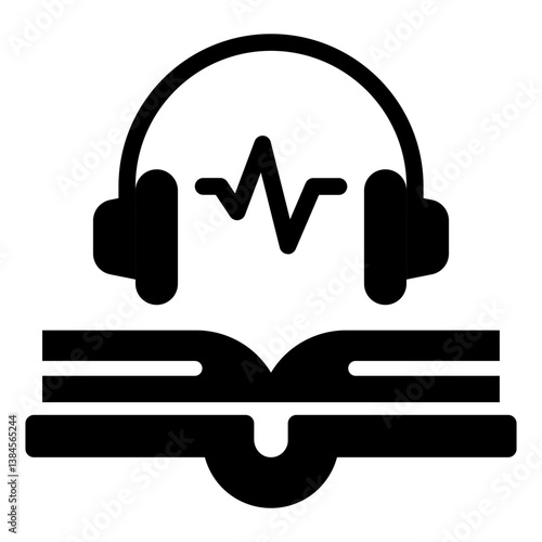 Headphones on Open Book Audio Learning