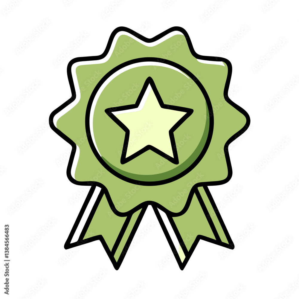 Green Award Badge Star Seal Quality Achievement Recognition Excellence Green Award Badge Star Seal Quality Achievement Recognition Excellence