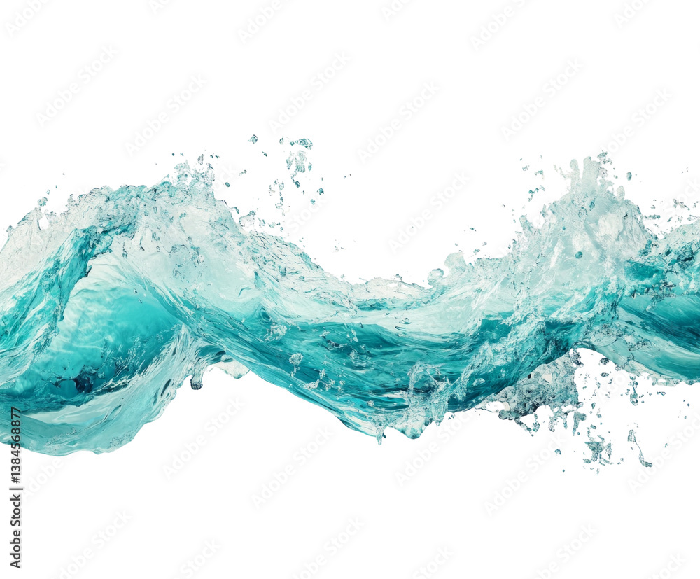 A large wave of water with a splash of water on the right side A large wave of water with a splash of water on the right side