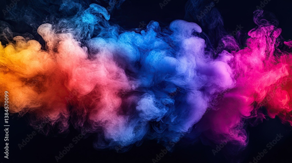 A vibrant smoke explosion. - A vibrant smoke explosion. -