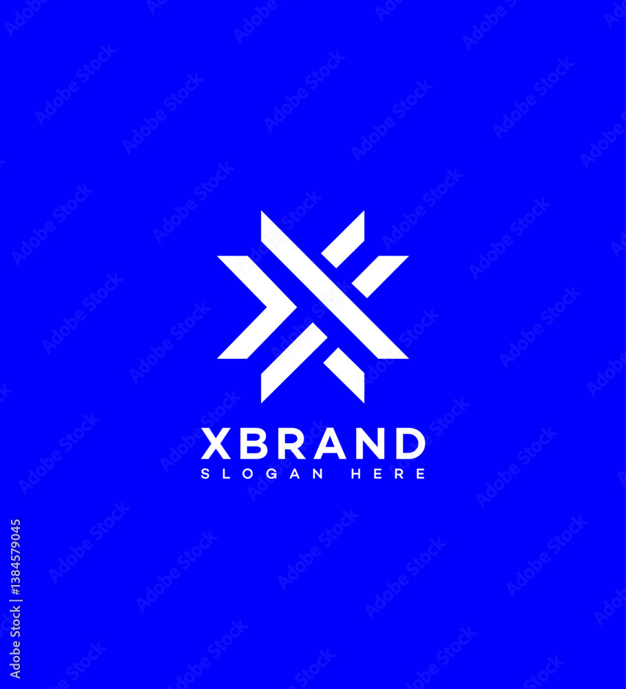 Modern X Letter Logo Design, Abstract, Geometric, Blue, White Modern X Letter Logo Design, Abstract, Geometric, Blue, White