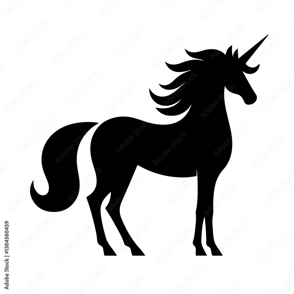 Obraz premium Unicorn Silhouette , Unicorn vector