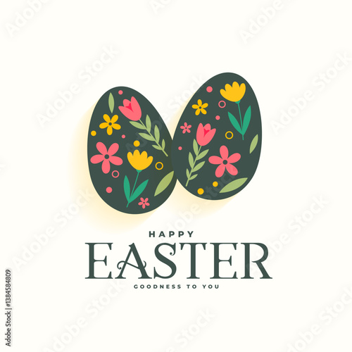 happy easter day event background with eggs