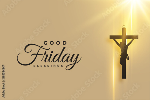 good friday blessing background with christ crucifixion