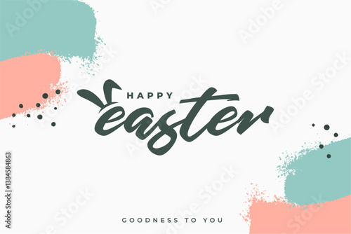 happy easter celebration background with grungy effect