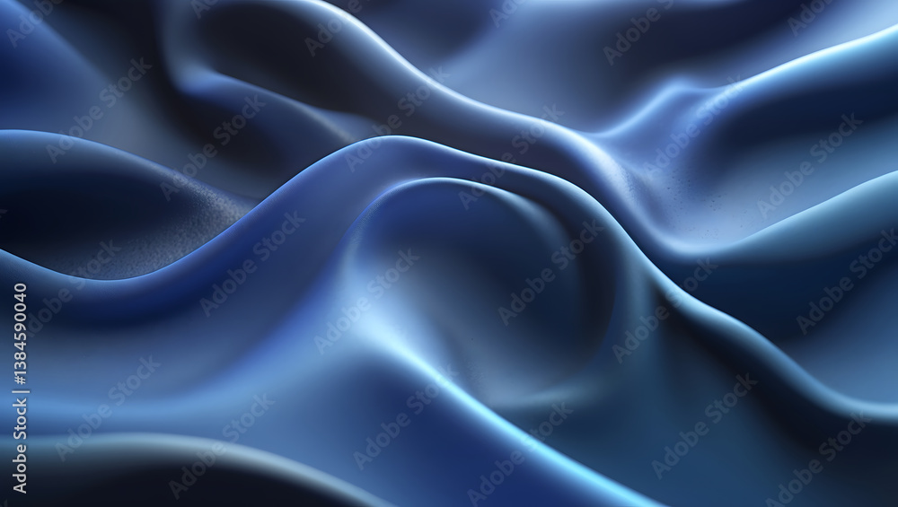 Obraz premium Luxurious Shiny Blue Satin Fabric Background