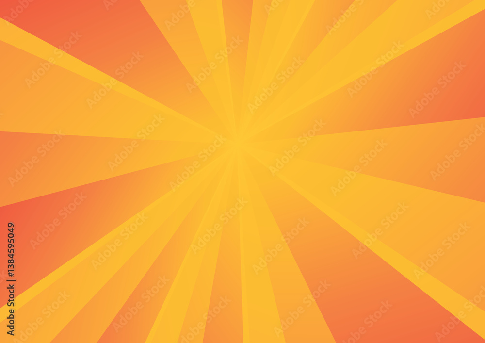 Obraz premium yellow and orange radial sunburst background with gradient effect