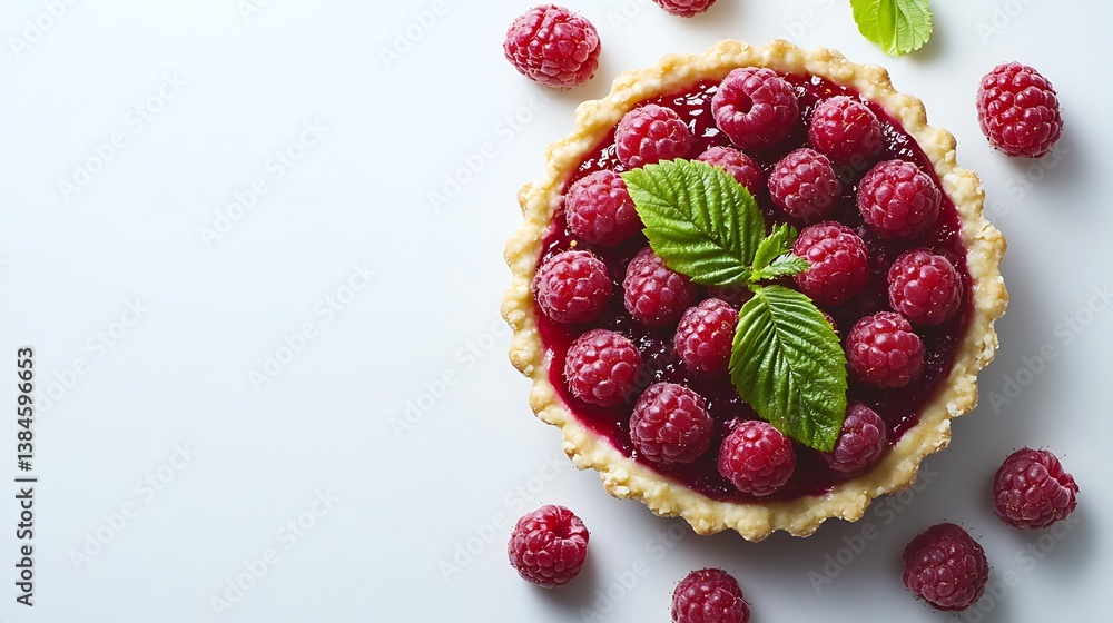 A vibrant National Raspberry Pi Day background featuring a raspberry pi with fresh raspberries on top, macro shot, Minimalist style