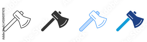 Axe Icon Set Multiple Style Collection