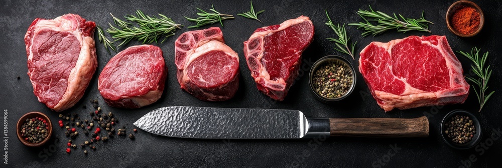 Fresh Beef Steaks Ready for Grilling Fresh Beef Steaks Ready for Grilling