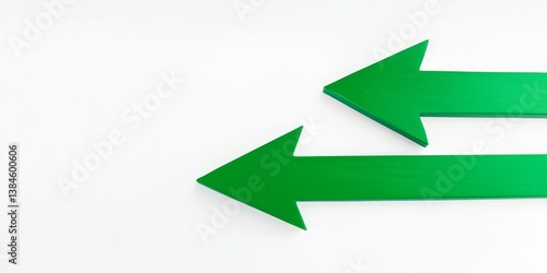 Free Download Two Green Arrows Pointing In Opposite Directions On White Background,Concept Of Choices - GFXLoad