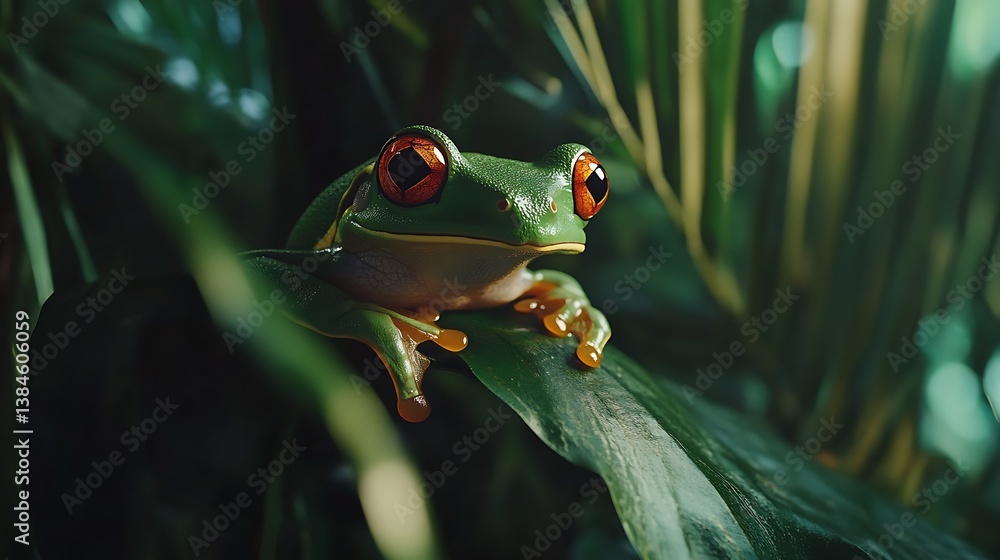 Vibrant frog sitting leaf pictures Vibrant frog sitting leaf pictures