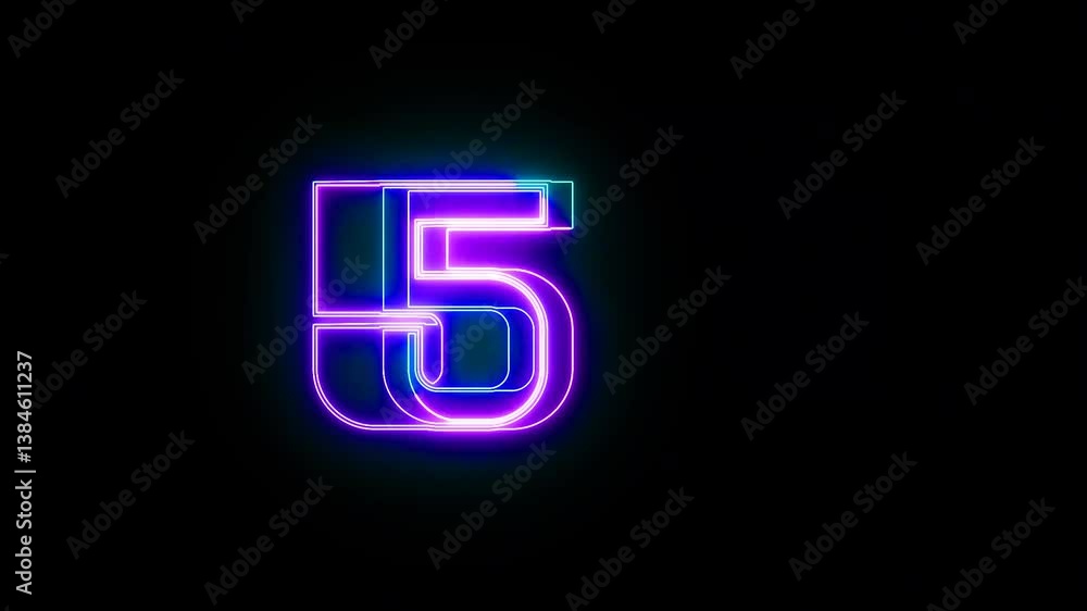 glowing number countdown time glowing number countdown time