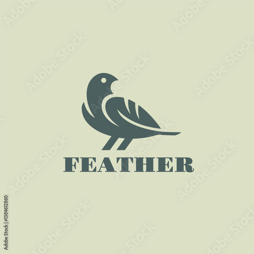 Feather bird logo